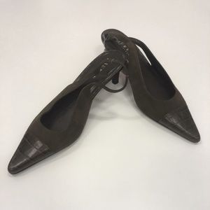 Chocolate Ralph Lauren Mules